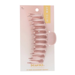 scunci Recycled Large Barrel Claw Clip - Pink - Thick Hair - 1 of 4
