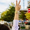 Morse Code Bracelet: SUNSHINE | Mother of Pearl & Yellow - ETHIC GOODS - 3 of 4