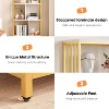 Modern Bookshelf w/ Drawers, Tall Metal Frame Bookcase, Gold Display Shelf for Bedroom, Living Room, Home Office - 3 of 4