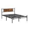 NicBex Industrial Style Black Bed Frame with Wood Panel Headboard,Modern Platform Bed for Bedroom,No Box Spring Needed - 4 of 4