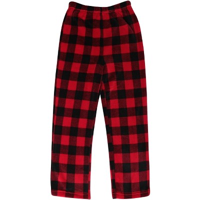 Just Love Plush Pajama Pants For Girls - Buffalo Plaid Fleece Pjs  45501-redblk-new-6x : Target