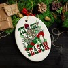 Tis the Season Snowboarding Theme Christmas Ornament, Winter Athlete Funny Skeleton| OrnamentallyYou - 4 of 4