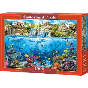 1500 Piece Jigsaw Puzzles, Pirate Island, Ocean and coral life, Adult Puzzles, Castorland C-152049-2 - 1 of 4
