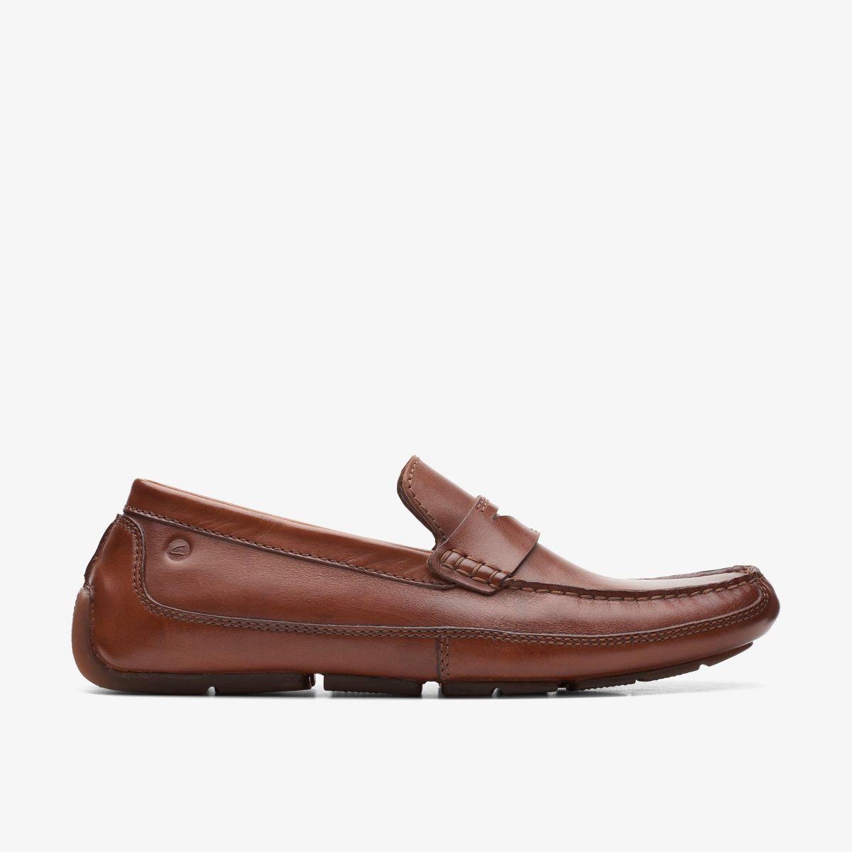 Clarks Mens Markman Way Dark Tan Leather Shoes