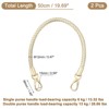 Unique Bargains PU Leather Braided Replacement Metal Buckles Purse Strap 2 Pcs - 2 of 4