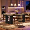Lantine Farmhouse Dining Table for 6-8, 63-Inch Rectangle Kitchen Table with Strong Geometric Frame for Kitchen & Dining & Living Room (Black) - 3 of 4