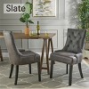 Hrinhom 21.5"W 2 Sets of Diamond Tufted Backrest Dining Chairs,Wooden Legs - 2 of 4