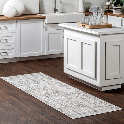 Nuloom Annie Modern Crosshatch Abstract Area Rug, Runner 2' 8" x 8', Gray
