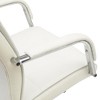 Contemporar Mid Back High Back Leather Swivel Ergonomic Executive Office Chair in White - 3 of 4