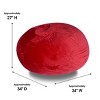 NicBex Velvet Bean Bag Chair,3 Ft Plush Floor Chair for Kids and Adults with Washable Cover,Filled with Shredded and Memory Foam - 3 of 4