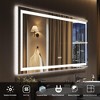 GustoWave Large Led Bathroom Mirror with Memory, Anti-Fog, Shatter-Proof, Lighted Bathroom Vanity Mirror for Wall - 3 of 4
