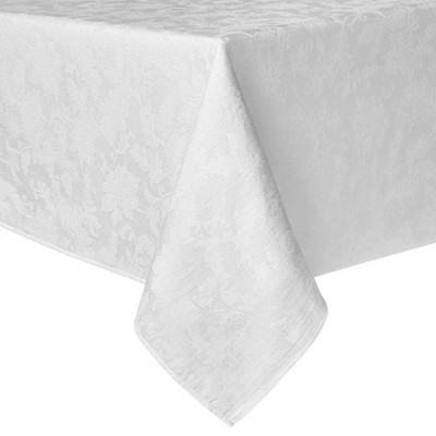 white damask tablecloth
