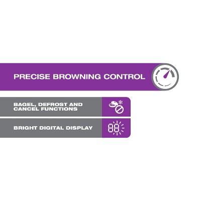 Stainless Steel Digital 4-Slice Wide Slot Toaster