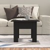 vidaXL Black Coffee Table - 21.7"x21.7"x16.5" - Modern Design - Stable and Sturdy - Made from Engineered Wood - Easy to Clean - 2 of 4