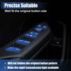 Unique Bargains Window Control Button Cover Trims Door Armrest Glass Switch Panel Stickers for Honda Civic 11th Gen Sedan Hatchback Blue 12PCS - 3 of 3