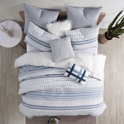 Navy Cotton Down Alternative Reversible King Comforter Set
