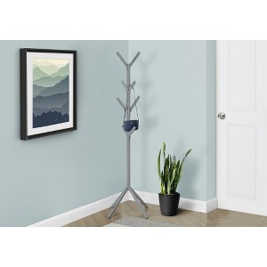 Vynxaria Modern Free-Standing Coat Rack with 8 Hooks ¨C 70" Tall - 1 of 4