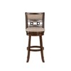 New Classic Furniture, Gia 29" Solid Wood Swivel Bar Stool with Fabric Seat in Cherry, Red - 2 of 4