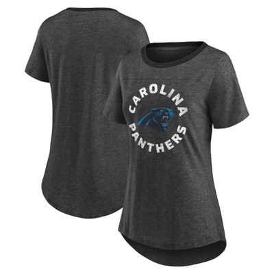 Nfl Carolina Panthers Women's Roundabout Short Sleeve Fashion T-shirt ...
