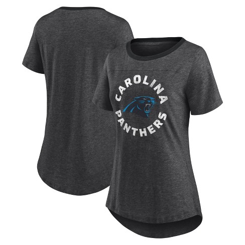 Nfl Carolina Panthers Women's Roundabout Short Sleeve Fashion T-shirt :  Target