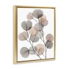 Stupell Industries Modern Eucalyptus Leaf Stems Translucent Brown Grey Leaves Floating Frame Canvas Art, Gold, 25" x 31" - 2 of 4
