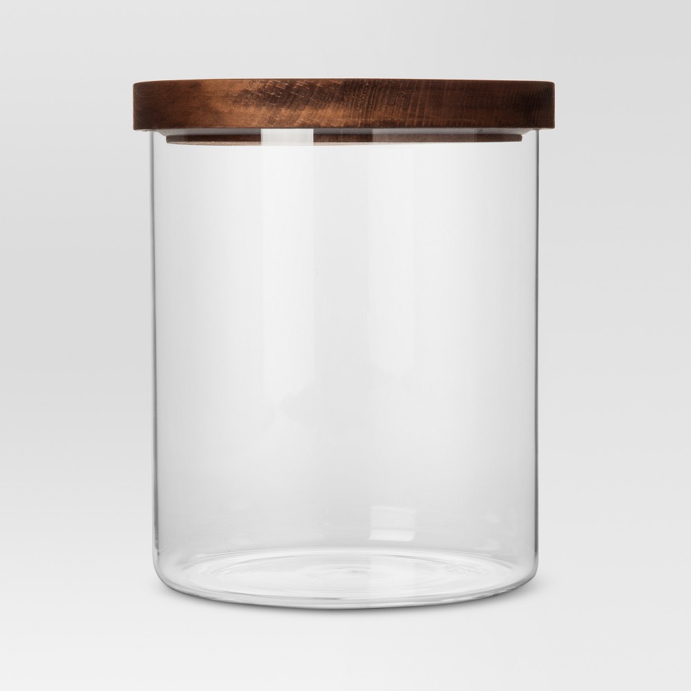 105oz Glass Storage Canister with Wood Lid - Threshold&amp;#8482;