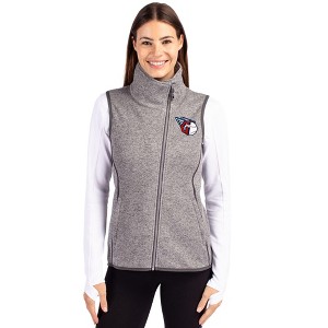 Cleveland Guardians Cutter & Buck Mainsail Sweater Knit Womens Asymmetrical Vest - 1 of 1