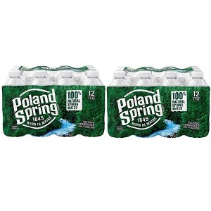 Poland Spring Brand 100% Natural Spring Water - 12 Fl Oz. Bottle (Pack of 24) - 1 of 4