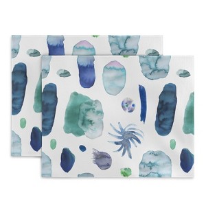 Ninola Design Blue Minimal Strokes Abstract Placemats - Deny Designs - 1 of 3