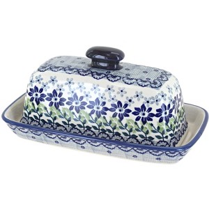 Blue Rose Polish Pottery M074 Manufaktura Butter DIsh - 1 of 1