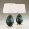 360 Lighting Swirl 22 1/2" High Blue Art Glass Table Lamp Set of 2 - 2 of 4