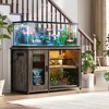 Besiost 55-75 Gallon Rectangle Aquarium Stand with Power Outlets & LED Light, Fish tank stand - 3 of 4