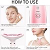 YEVYO Neck Face Massager, Skin Care Face Massage Tool, 3-in-1 Facial Massager, Face Sculpting Tool with Thermals, Vibration (Pink) - 3 of 4