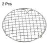 Unique Bargains Stainless Steel Round Cross Wire Barbecue Grill with Legs - 3 of 4