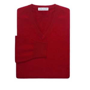 Lona Scott Men's Pure Cashmere V-Neck Sweater - 1 of 4