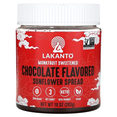 Lakanto Monkfruit Sweetened Sunflower Spread, Chocolate, 10 oz (283 g)