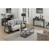 HomeStock Belmont Set of 2 Nesting End Tables with Powder Coated Metal X Frame, Woodgrain Surfaces, Space Saving Versatile Design - 4 of 4