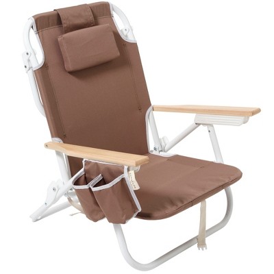 Sunnylife Deluxe Beach Chair - Rustico Driftwood - Adjustable, Cooler Bag