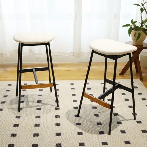 Set of 2 Bar Stools Comfortable & Stylish Counter Bar Stools,Soft Fabric, Backless for Kitchen, Dining Room Bar Chairs - 1 of 4