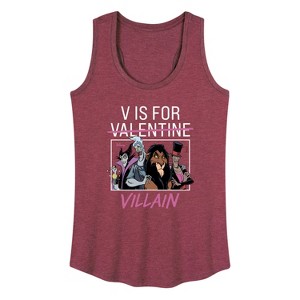Women's - Disney Villains - Valentine's Day Graphic Racerback Tank - 1 of 4