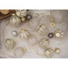 Aoibox 12 pcs 3.15 inch Clear and Champagne Christmas Ball Ornaments Hand Painted Shatterproof Rustic Farmhouse Decor for Tree Wreaths - 2 of 4