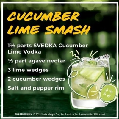 SVEDKA Cucumber Lime Flavored Vodka - 750ml Bottle