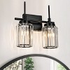 LLHZSY Modern Bathroom Vanity Wall Light Cylinder Bathroom Crystal Wall Sconces - Gold/Black-1/2/3/4/5 light - 2 of 4