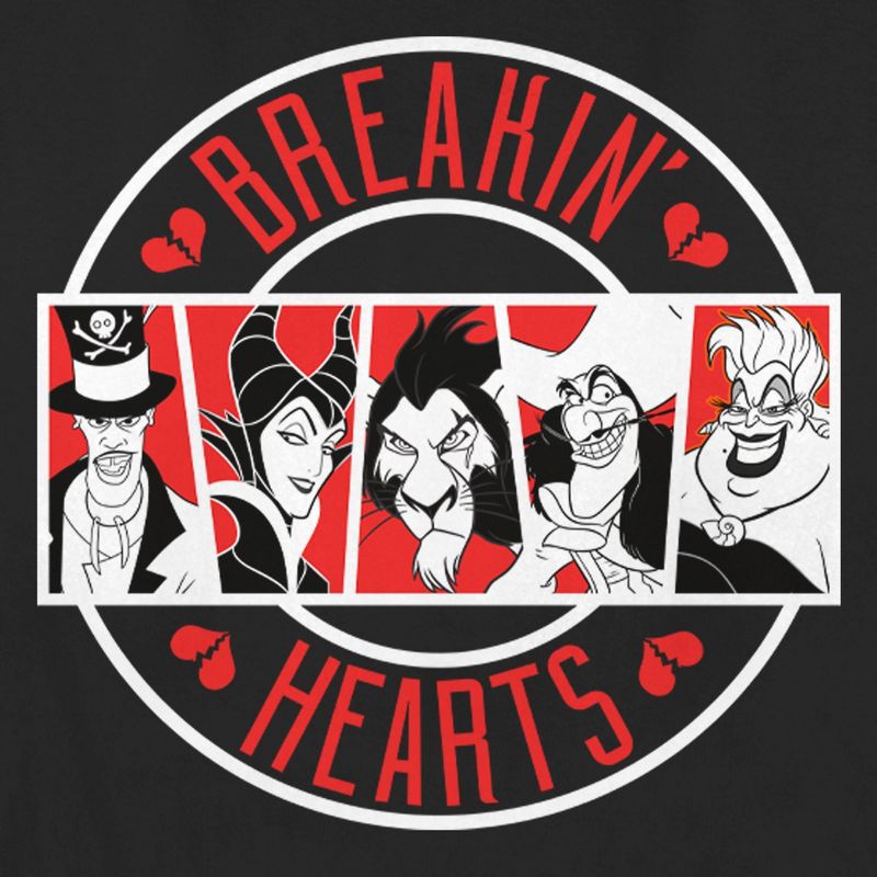 Women's Disney Villains Valentine's Day Breakin' Hearts T-Shirt, 2 of 5