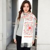 Anna-Kaci Women's Floral Mandala Embroidered Scarf with Fringed Edges and Lightweight Fabric - 2 of 4