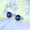 Birthstone Earrings for Women Solitaire Round Cubic Zirconia Sterling Silver Ginger Lyne Collection - 3 of 4