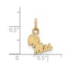 Black Bow Jewelry 14k Yellow Gold Plated Sterling Silver Mississippi Rebels NCAA Extra Small Pendant - 2 of 3