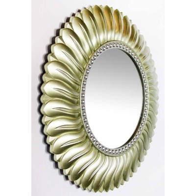 Marseille 21.5" Round Silver and Gold Wall Mirror