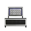 New Classic Furniture, Valentine Solid Wood Full Size Lighted Bed in Black - 3 of 4