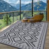 Outdoor Rug Waterproof Plastic Straw Rug UV-Resistant Reversible Mat for Camping RV Porch Deck Balcony Beach - 3 of 4